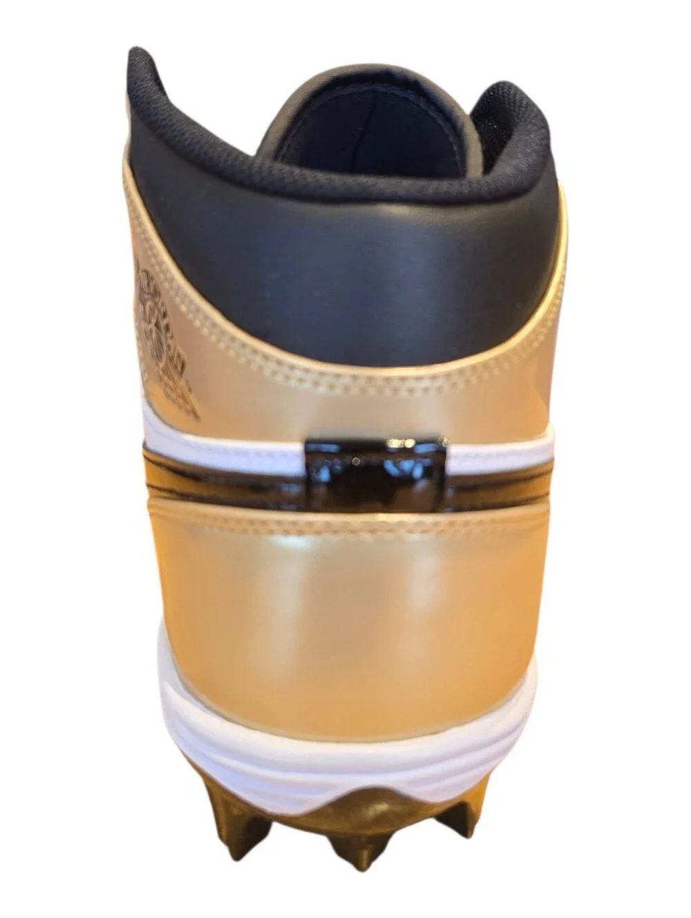 Air Jordan 1 Mid TD Football Cleats FJ6805-701 Gold Black White Men's 11.5 Nike